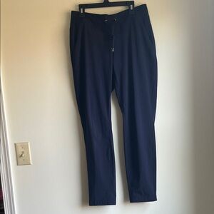 Athleta Navy Cropped Drawstring Ankle Pants